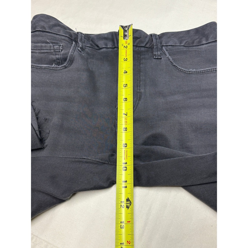 FRAME Le Crop Mini Boot Jeans Kerry Black Grey Raw Hem  Womens Size 27X27‎ - Picture 12 of 15